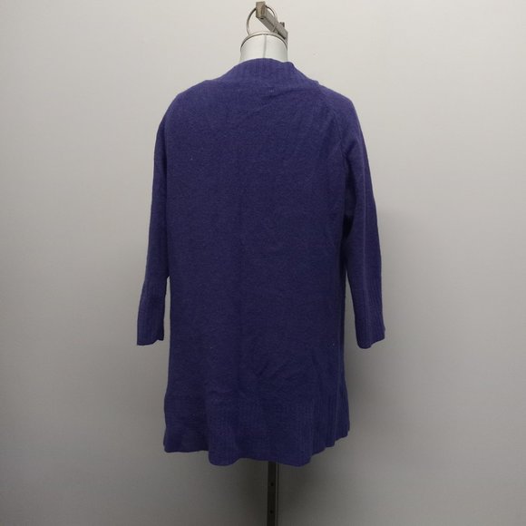 Marina Luna womens wool angora purple cardigan sweater multi colour button sz XL - Picture 4 of 6